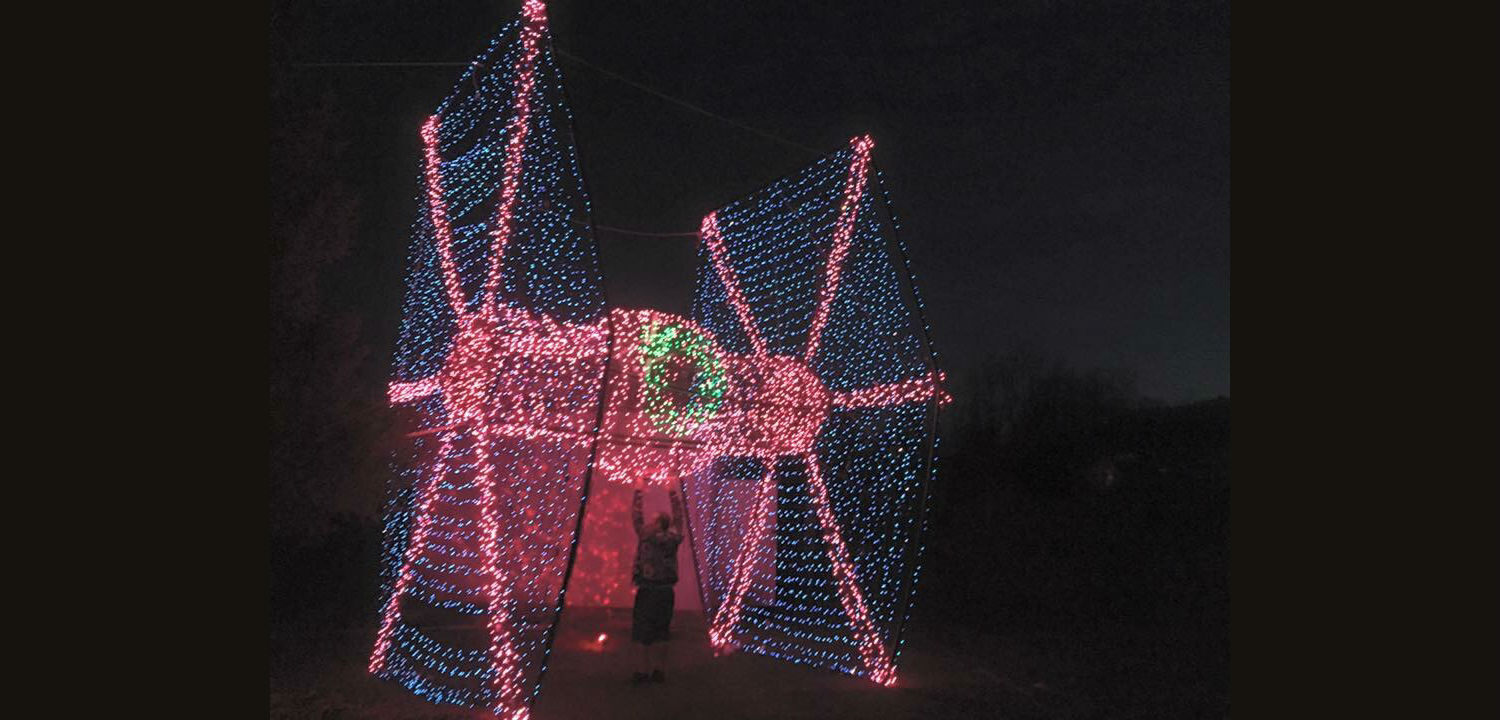 shoot down santa claus with this christmas light tie fighter shoot down santa claus with this christmas light tie fighter