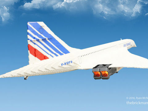 マルコ　ヴィンテージConcorde エアライン60s Concorde Model Plane - Polished Aluminum by Authentic Models