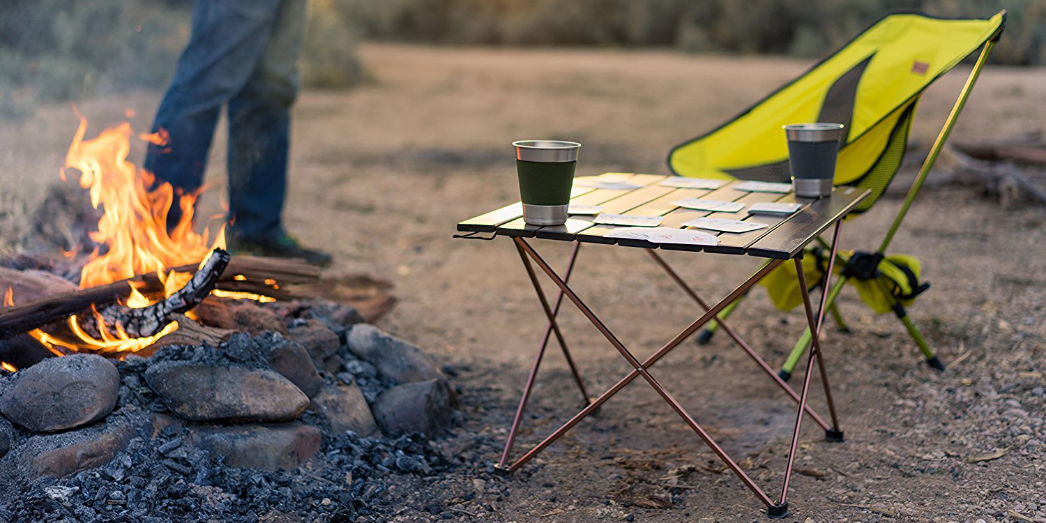 Campfire Lounging Is Made Easy With a Portable Camping Table