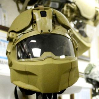 futuristic military motorcycle helmet Marikito Punk Mask, Techwear Cosplay Mask for Halloween Advanced Combat Helmet with Full-Face