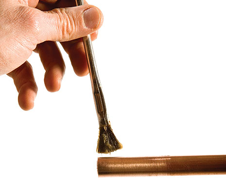 Brush Plumbing Flux On The Abraded Surfaces And Assemble The Joint Move The Flame Around The Joint To Heat It Evenly Main Photo Brush Plumbing Flux On The Abraded Surfaces And Assemble The Joint Move The Flame Around The Joint To Heat It Evenly Main Photo